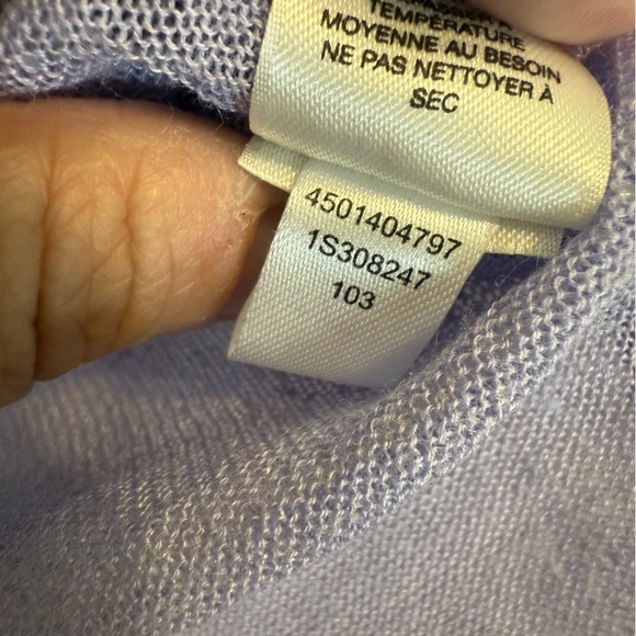 Chicos Foil Drape Alyssa Cardigan Open Front Metallic Purple Lavender Size XL - Picture 8 of 11